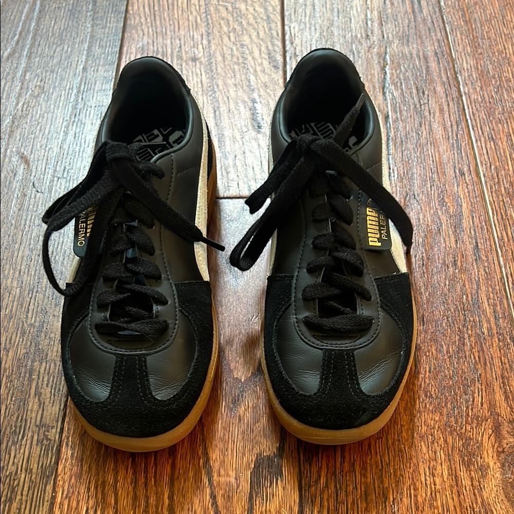 EUC Puma Palermo. Black/white. Size 9.5